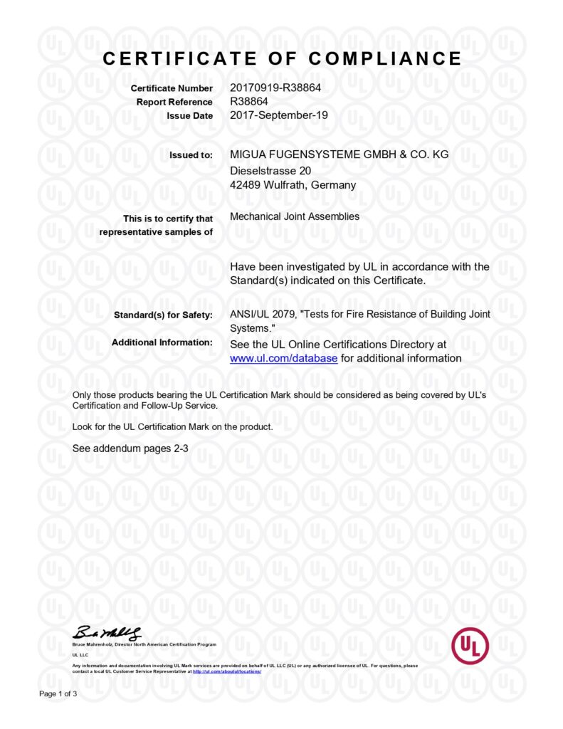 A COC UL Certificate